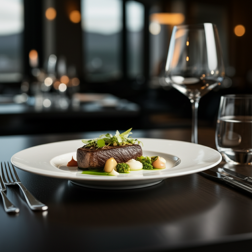 Generate a high-quality, relevant image prompt for an article about: Michelin Star Restaurants in Au